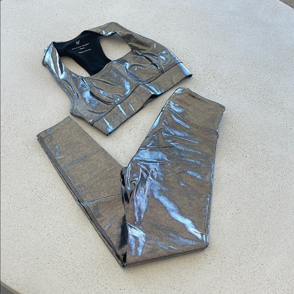 Metallic Silver Women's Jumpsuit